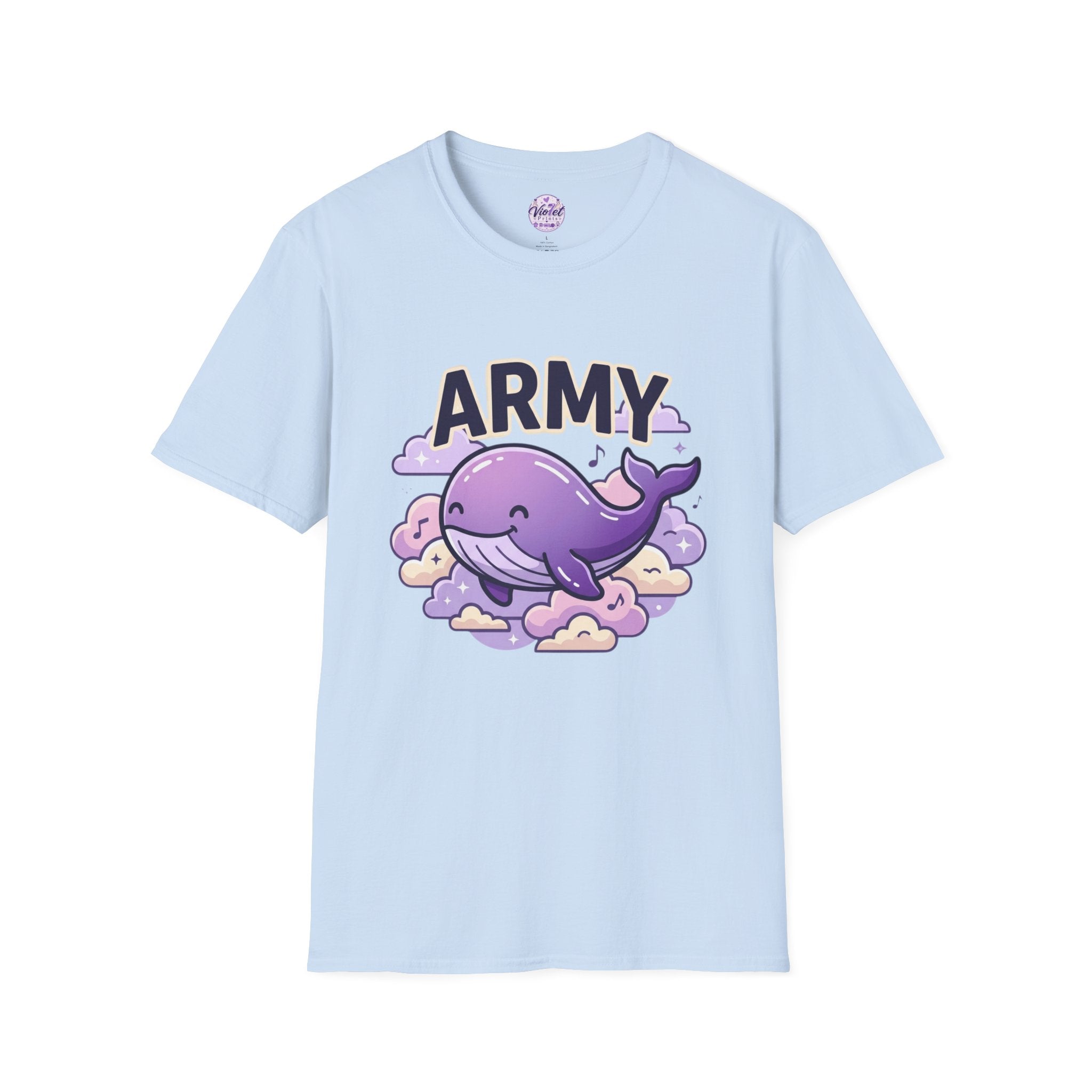 Cute Purple Whale "ARMY" T-Shirt