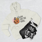 Halloween Pumpkin Cocktail Hoodie – "Here for the Boos" Fleece Sweatshirt