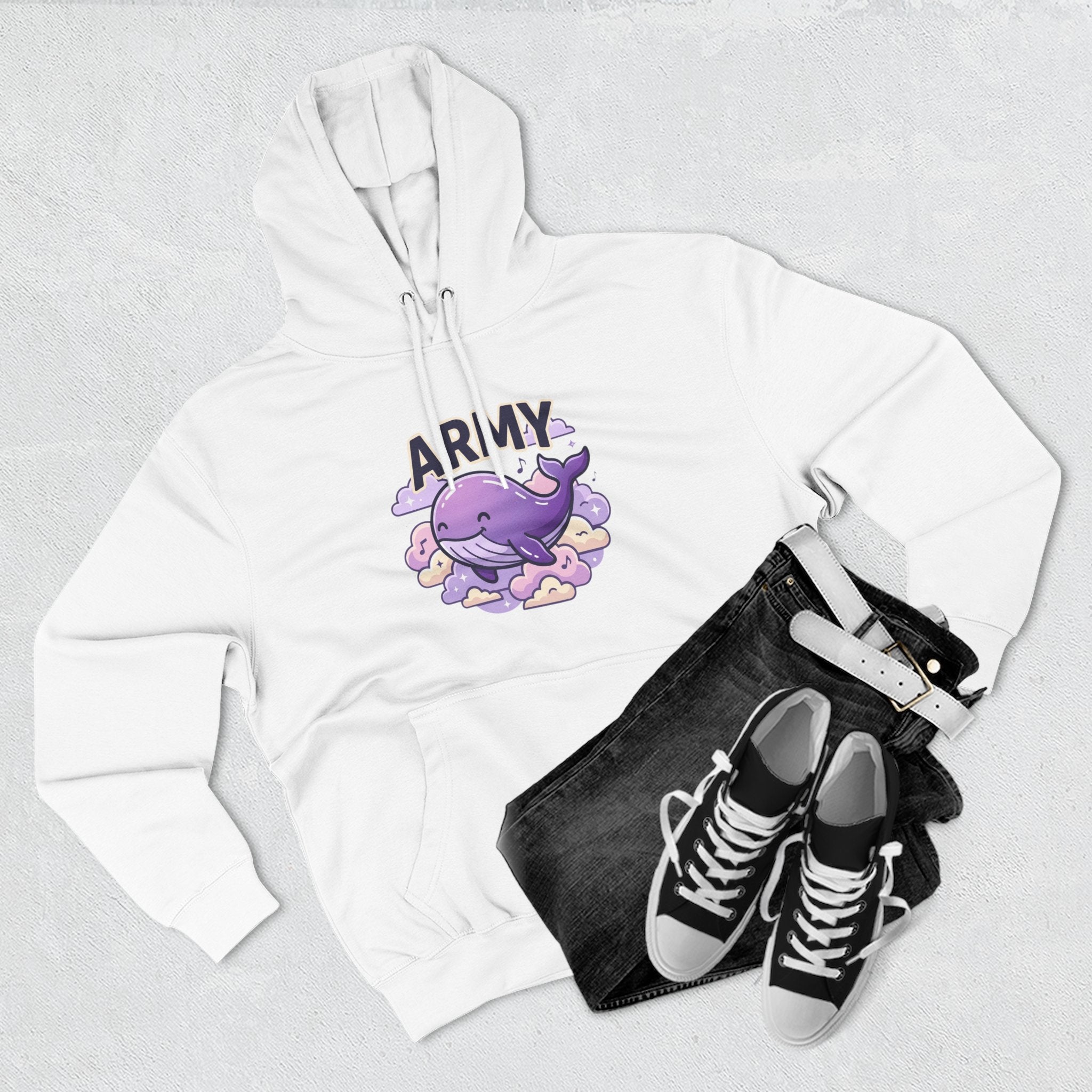Army Whale Graphic Hoodie