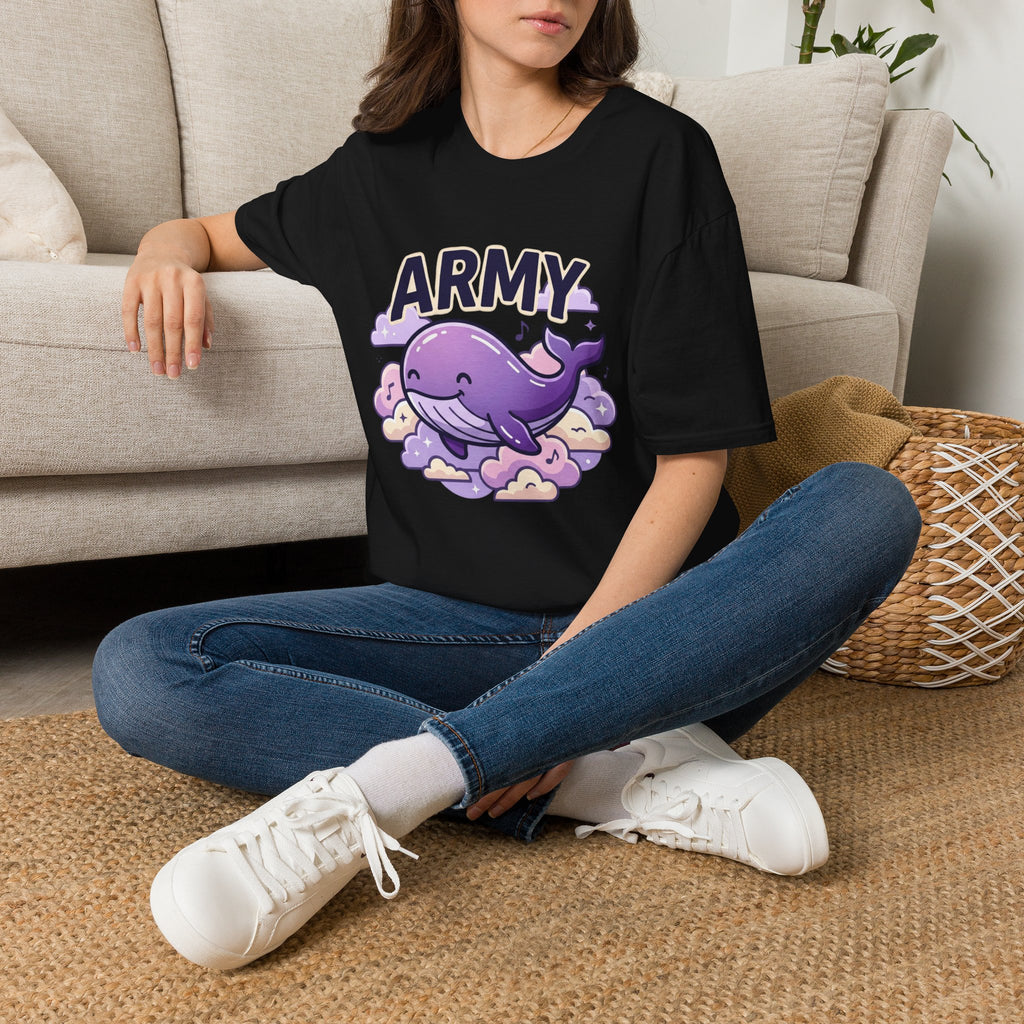 Cute Purple Whale "ARMY" T-Shirt