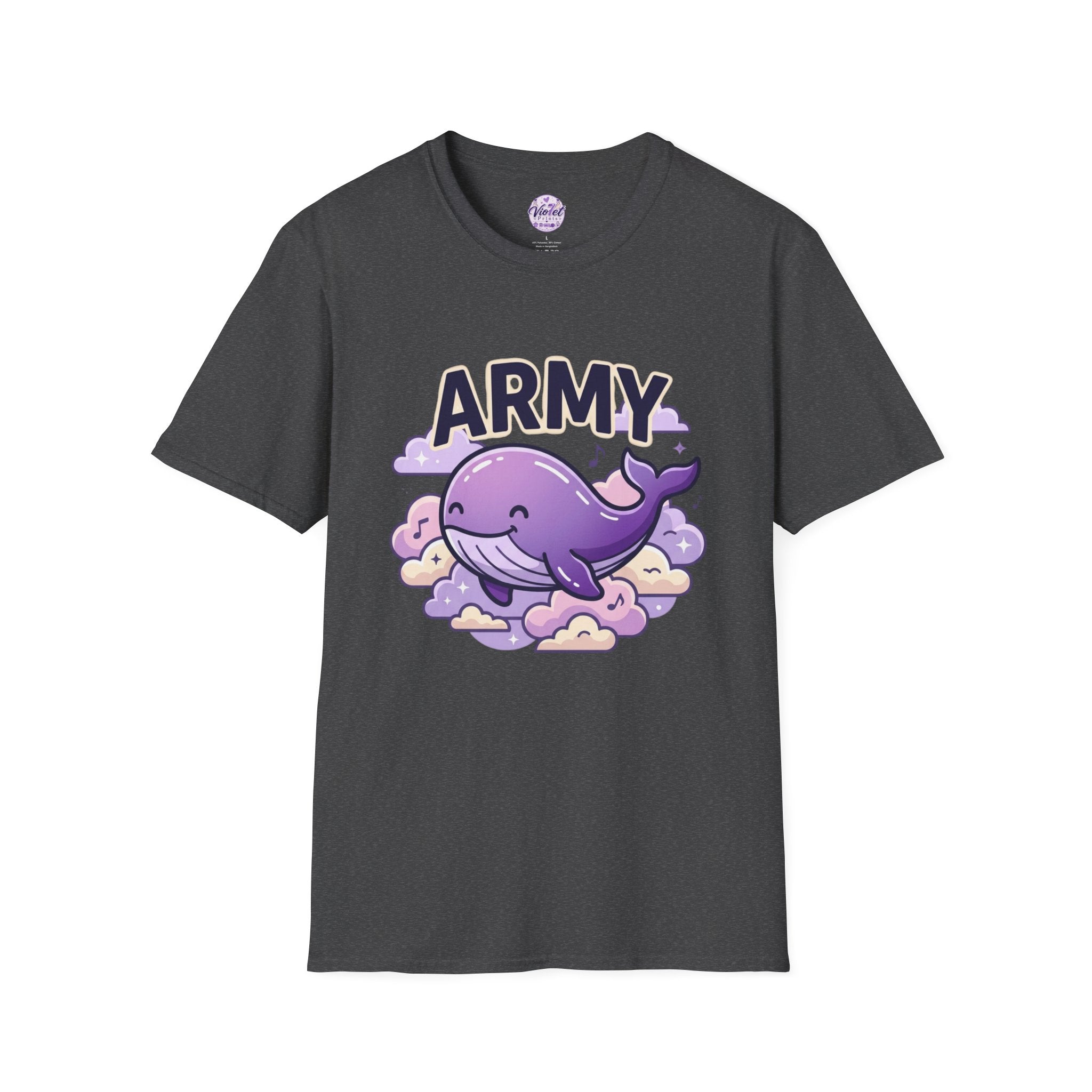 Cute Purple Whale "ARMY" T-Shirt