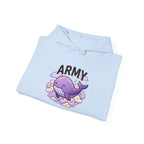 Army Whale Hoodie — Customizable Number Pullover for Fans & Recruits