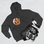 Halloween Pumpkin Cocktail Hoodie – "Here for the Boos" Fleece Sweatshirt