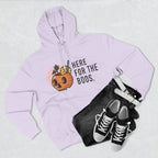 Halloween Pumpkin Cocktail Hoodie – "Here for the Boos" Fleece Sweatshirt