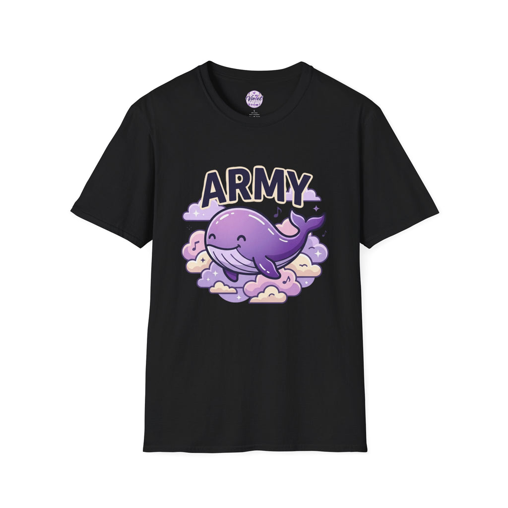 Cute Purple Whale "ARMY" T-Shirt
