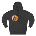 Halloween Pumpkin Cocktail Hoodie – "Here for the Boos" Fleece Sweatshirt