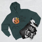 Halloween Pumpkin Cocktail Hoodie – "Here for the Boos" Fleece Sweatshirt