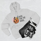 Halloween Pumpkin Cocktail Hoodie – "Here for the Boos" Fleece Sweatshirt