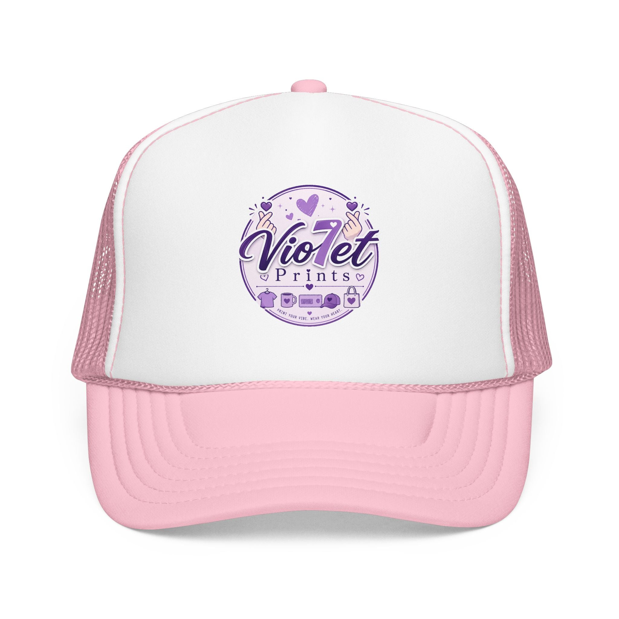 Violet Prints Purple Logo Foam Trucker Hat