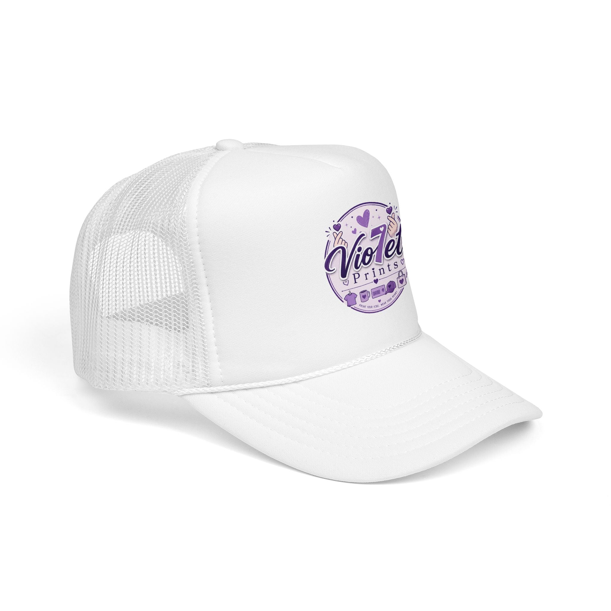 Violet Prints Purple Logo Foam Trucker Hat