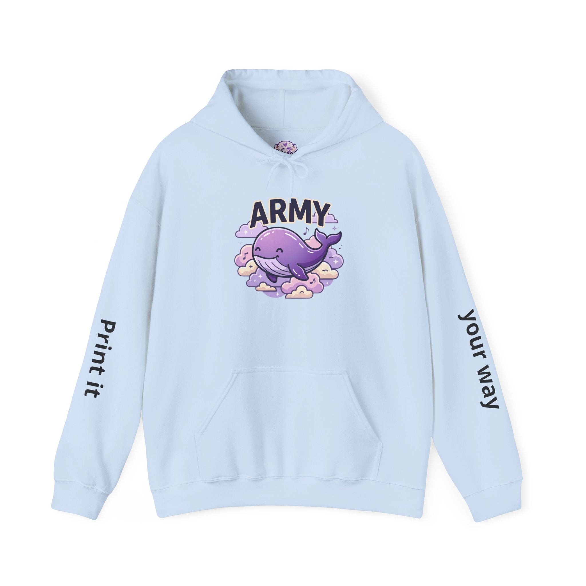 Army Whale Hoodie — Customizable Number Pullover for Fans & Recruits
