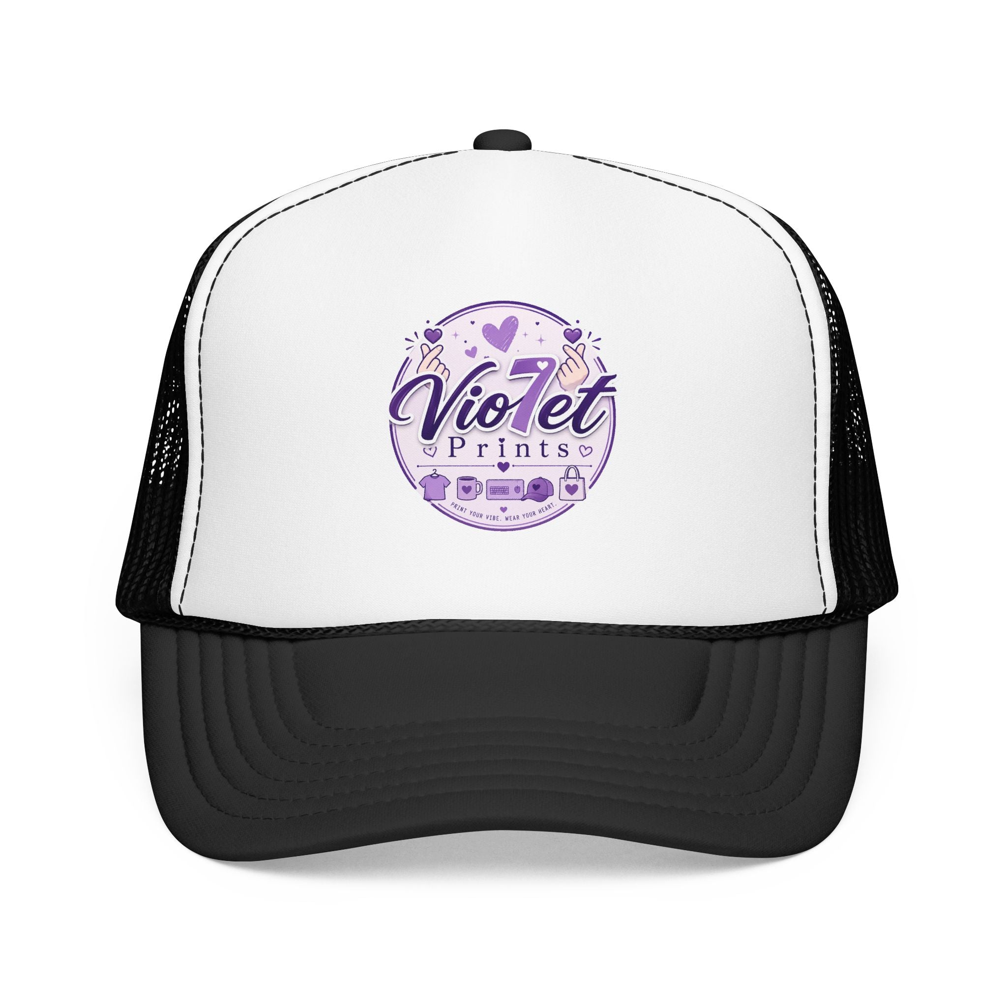 Violet Prints Purple Logo Foam Trucker Hat